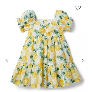 Janie and Jack Pineapple Puff Sleeve Dress